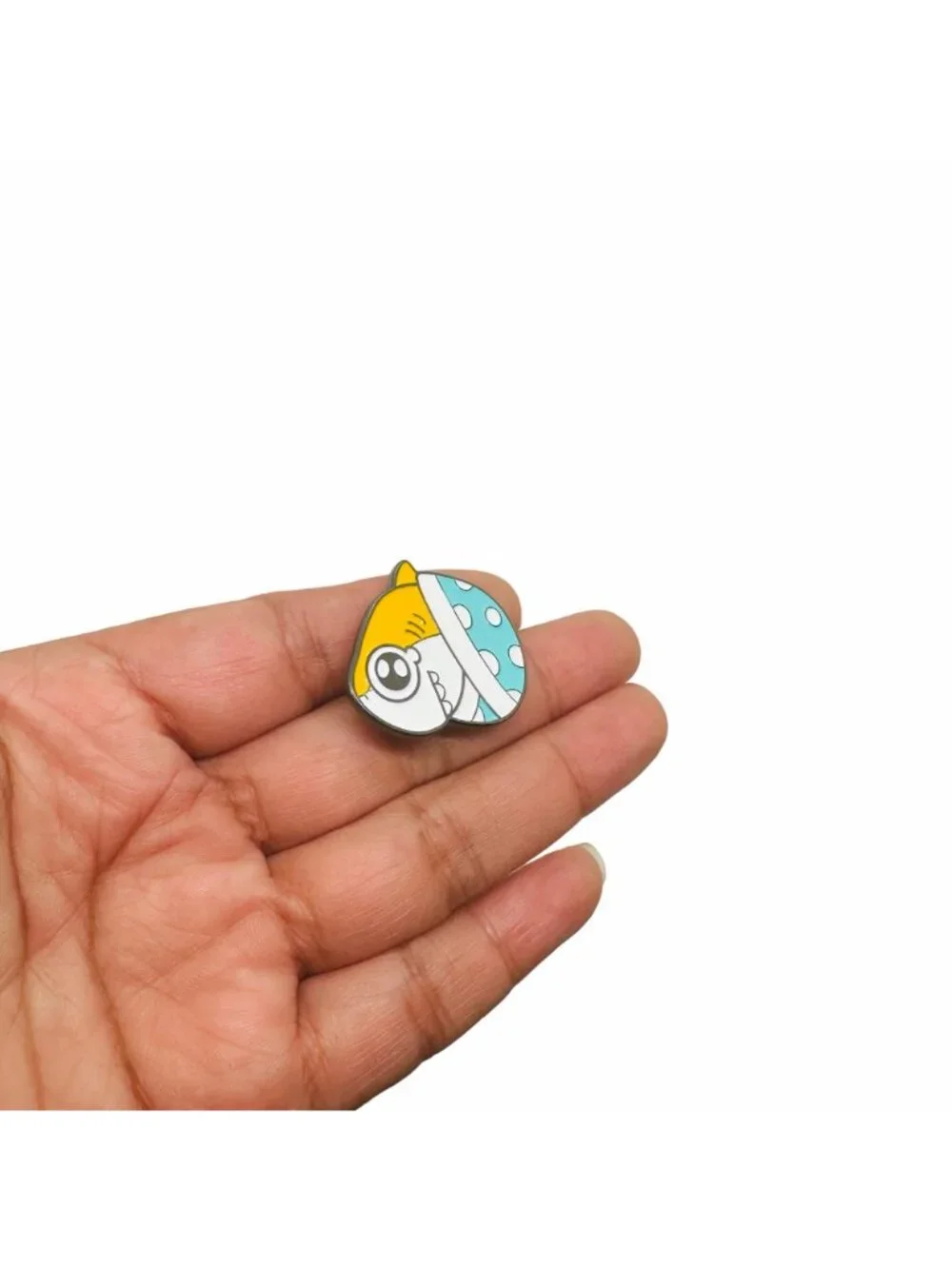 ⭐Shark Pin Yellow Blue Spot Animal Sea Life Whale Enamel Animal Brooch Fun Shark